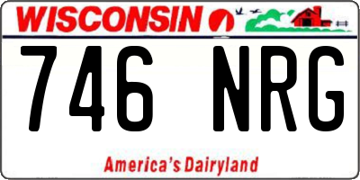 WI license plate 746NRG