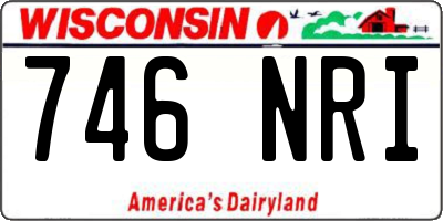 WI license plate 746NRI