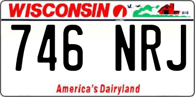 WI license plate 746NRJ