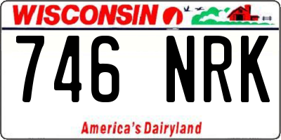 WI license plate 746NRK