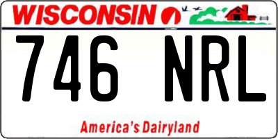 WI license plate 746NRL