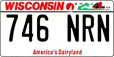 WI license plate 746NRN