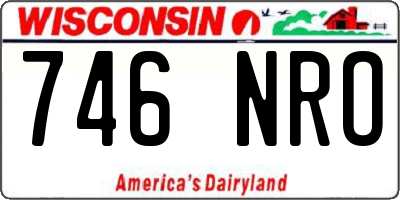 WI license plate 746NRO