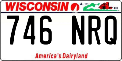 WI license plate 746NRQ