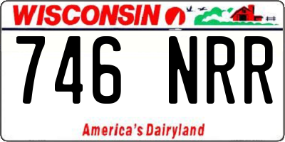 WI license plate 746NRR