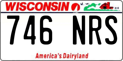WI license plate 746NRS