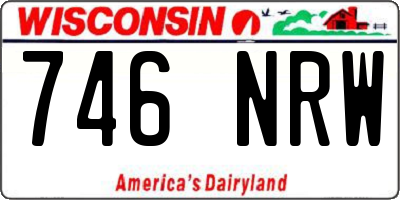WI license plate 746NRW