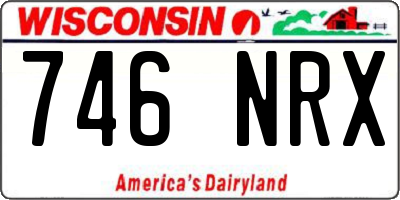WI license plate 746NRX