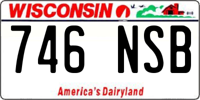 WI license plate 746NSB