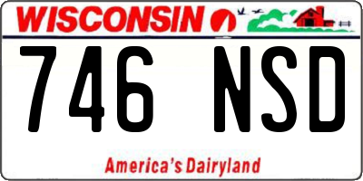 WI license plate 746NSD