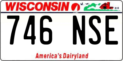WI license plate 746NSE