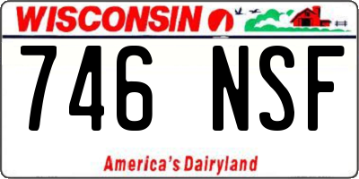 WI license plate 746NSF