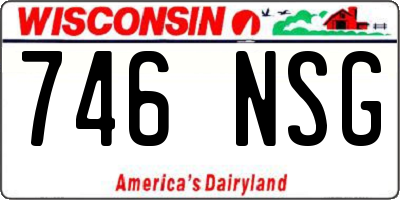 WI license plate 746NSG