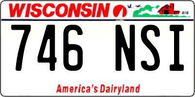 WI license plate 746NSI
