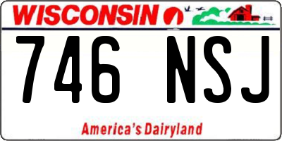 WI license plate 746NSJ