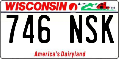 WI license plate 746NSK