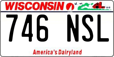 WI license plate 746NSL