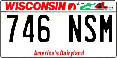 WI license plate 746NSM