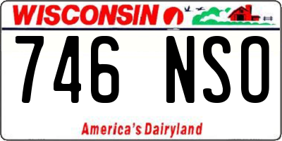 WI license plate 746NSO