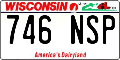 WI license plate 746NSP