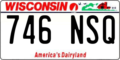 WI license plate 746NSQ