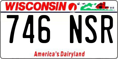 WI license plate 746NSR