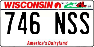 WI license plate 746NSS