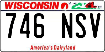 WI license plate 746NSV
