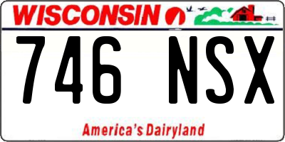 WI license plate 746NSX