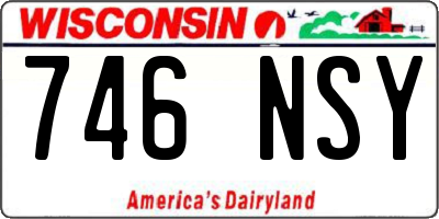 WI license plate 746NSY