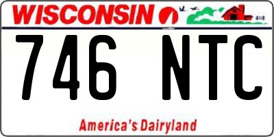 WI license plate 746NTC