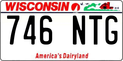 WI license plate 746NTG