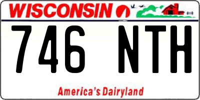 WI license plate 746NTH