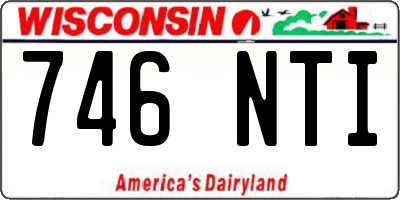WI license plate 746NTI