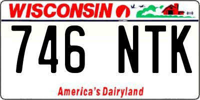 WI license plate 746NTK