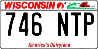 WI license plate 746NTP