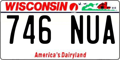 WI license plate 746NUA