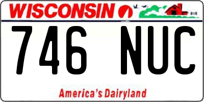 WI license plate 746NUC