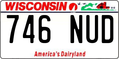 WI license plate 746NUD