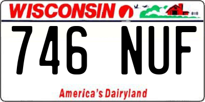 WI license plate 746NUF