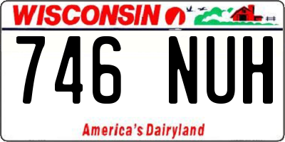 WI license plate 746NUH
