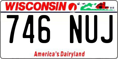 WI license plate 746NUJ