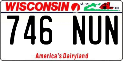 WI license plate 746NUN