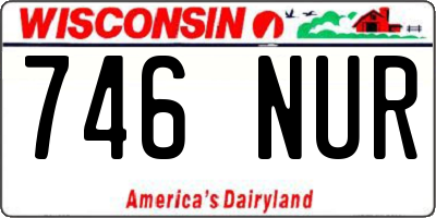 WI license plate 746NUR