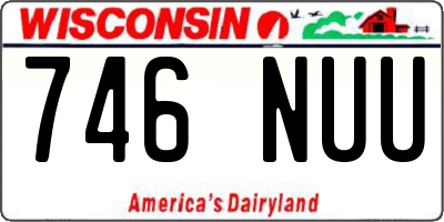 WI license plate 746NUU