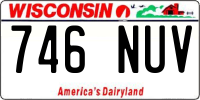 WI license plate 746NUV