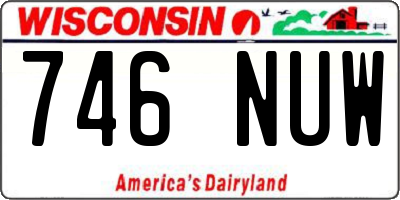 WI license plate 746NUW
