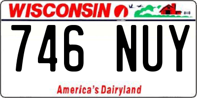 WI license plate 746NUY