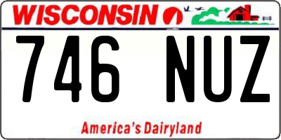 WI license plate 746NUZ