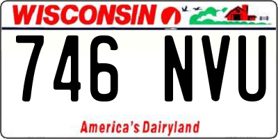 WI license plate 746NVU